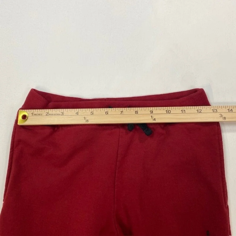 True Religion Mens‎ Red Script Logo Fleece Jogger Sweatpants Size Large